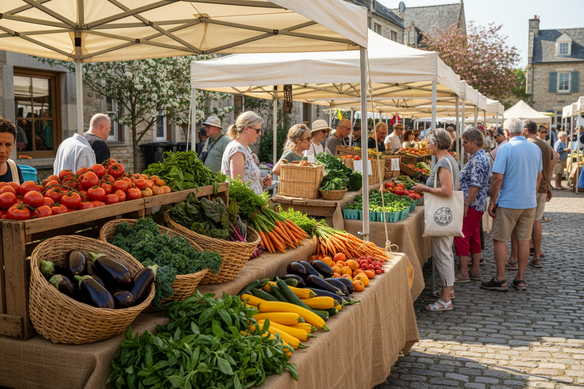 A produce Farmers market